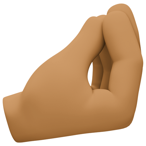 Puristetut sormet: Keskitumma ihonväri varten Facebook 15.0