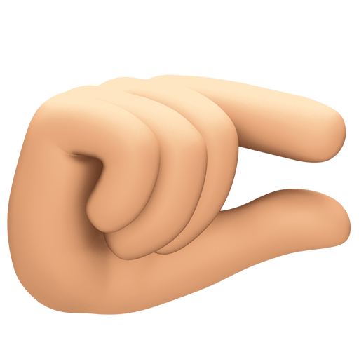 第捏合的手势: 较浅肤色号为第Facebook 15.0号