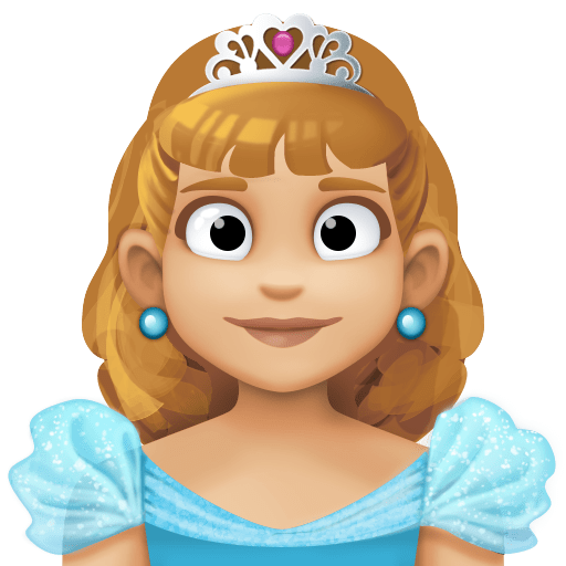 Princesa: pell mitjana-clara per Facebook 15.0