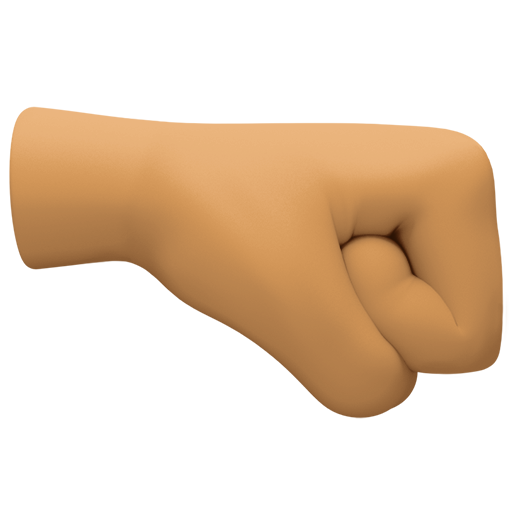 第朝右的拳头: 中等肤色号为第Facebook 15.0号