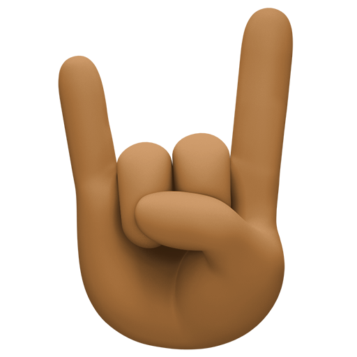 Χειρονομία ροκ: μεσαίος-σκούρος τόνος δέρματος για Facebook 15.0