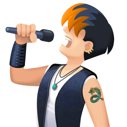 Sänger(In): Helle Hautfarbe für Facebook 15.0