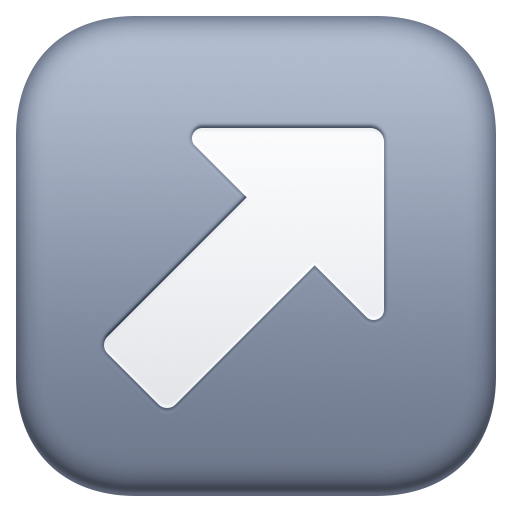 Ylös-oikea nuoli varten Facebook 15.0