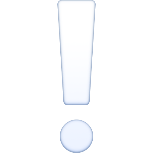 Bílý vykřičník pro Facebook 15.0