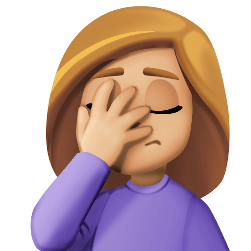 Sich An Den Kopf Fassende Frau: Medium Til Lys Teint für Facebook 15.0