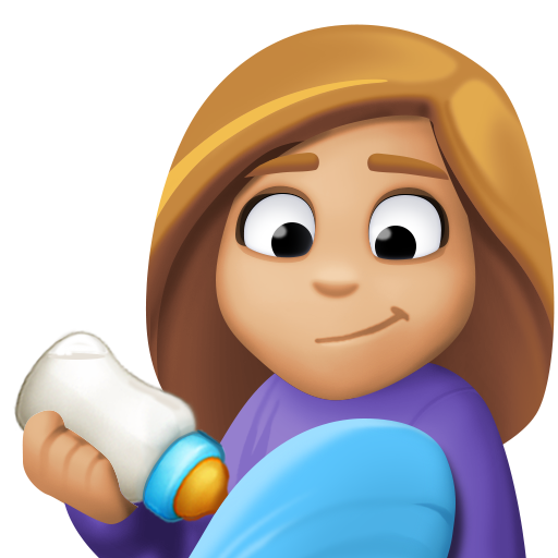 Bebek emziren kadın: orta açık cilt tonu için Facebook 15.0