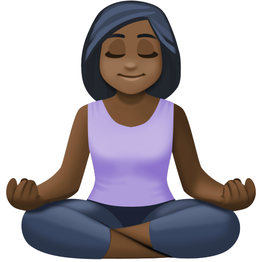Dona en posició de lotus: pell fosca per Facebook 15.0