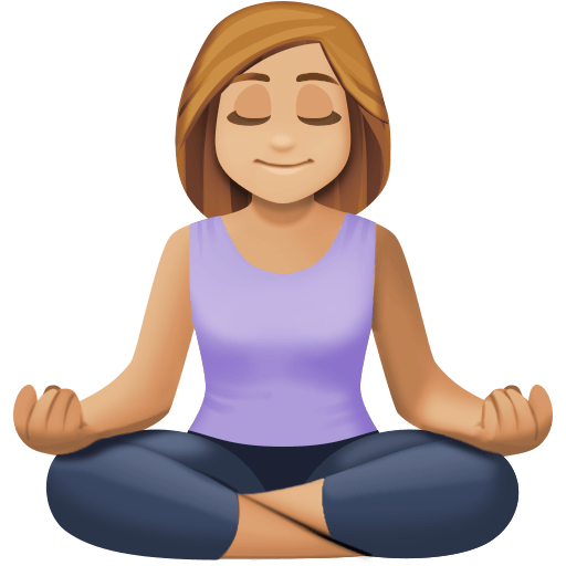 Žena v pozici lotosu: Středně světlý odstín pleti pro Facebook 15.0