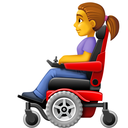 Wanita dengan kursi roda bermotor untuk Facebook 15.0