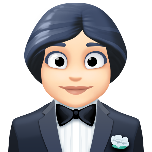 Vrouw in smoking: lichte huidskleur voor Facebook 15.0