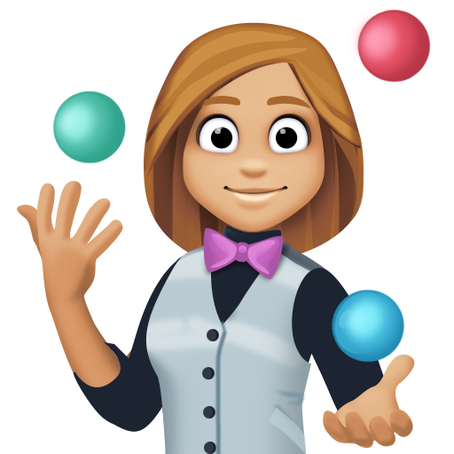 Jonglör kadın: orta açık cilt tonu için Facebook 15.0