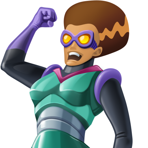 Kvinnelig superskurk: hudtype 4 for Facebook 15.0