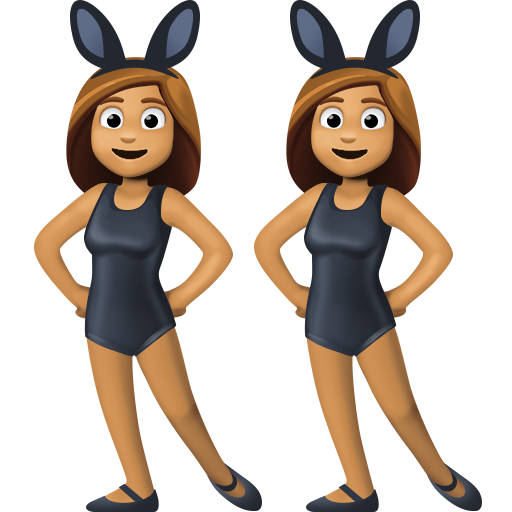 Ženy se zajíčíma ušima na párty, typ 4 pro Facebook 15.0