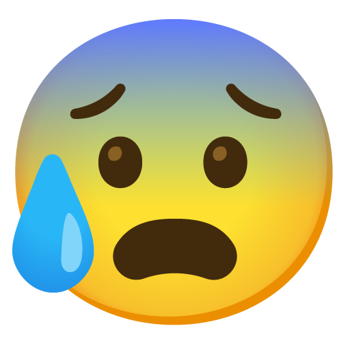 Rosto Ansioso Com Gota De Suor para Google 16.0