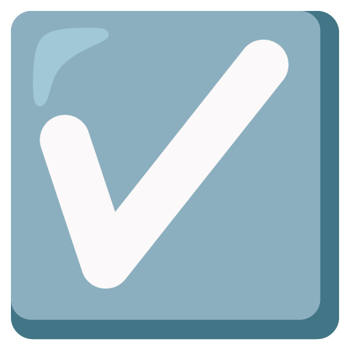 Kryssruta med bockmarkering för Google 16.0