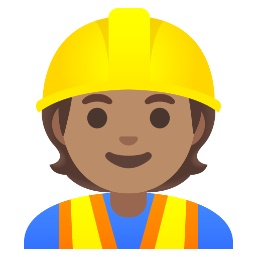 Construction Worker: Medium Skin Tone for Google 16.0