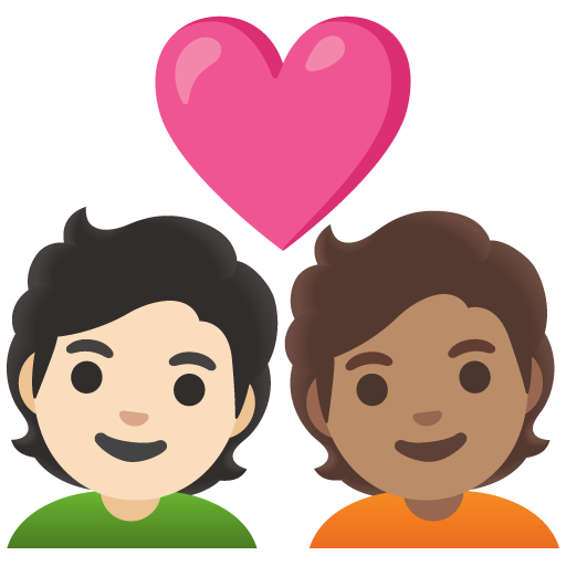 Par med hjerte: voksen, voksen, lys teint og medium teint for Google 16.0