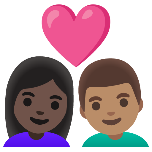 Coppia Con Cuore: Donna, Uomo, Carnagione Scura, Carnagione Olivastra per Google 16.0