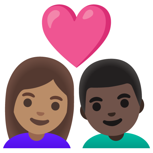 Coppia Con Cuore: Donna, Uomo, Carnagione Olivastra, Carnagione Scura per Google 16.0