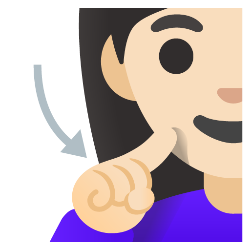 Hörselskada kvinna: ljus hy för Google 16.0