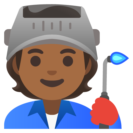 Google 16.0의 경우 공장 직원: 진한 갈색 피부