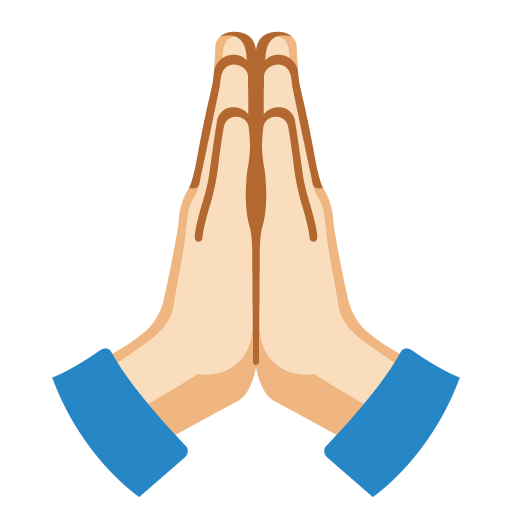 Složené ruce: Světlý odstín pleti pro Google 16.0