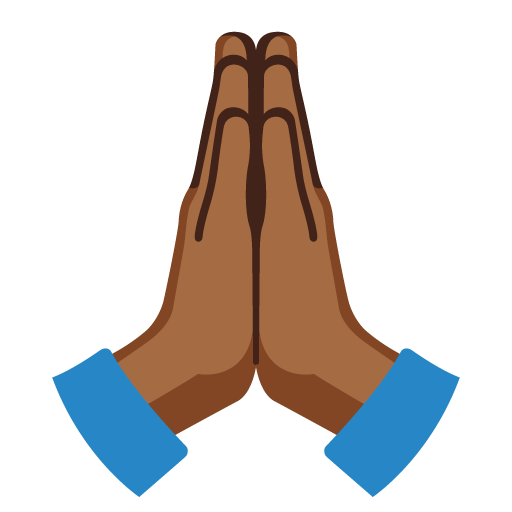 第双手合十: 中等-深肤色号为第Google 16.0号