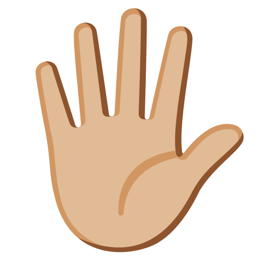 第手掌: 中等-浅肤色号为第Google 16.0号