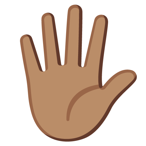 Parmaklar açık el kaldırma: orta cilt tonu için Google 16.0