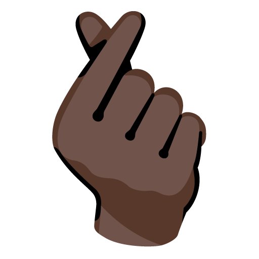 Mano Con Indice E Pollice Incrociati: Carnagione Scura per Google 16.0