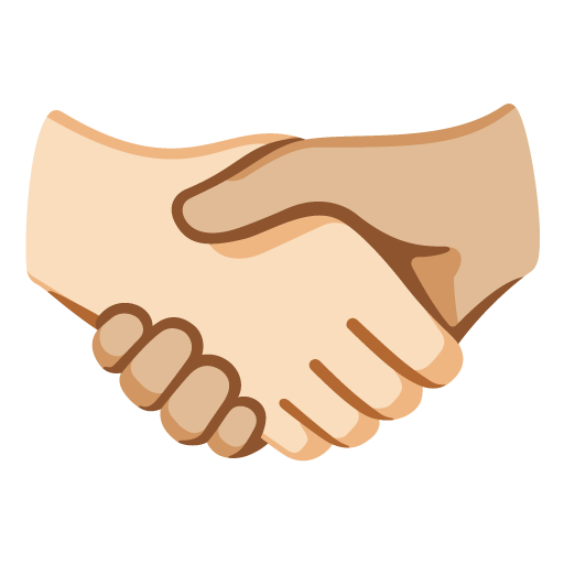 Χειραψία: ανοιχτόχρωμος τόνος δέρματος, μεσαίος-ανοιχτόχρωμος τόνος δέρματος για Google 16.0