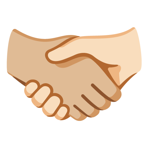 Χειραψία: μεσαίος-ανοιχτόχρωμος τόνος δέρματος, ανοιχτόχρωμος τόνος δέρματος για Google 16.0