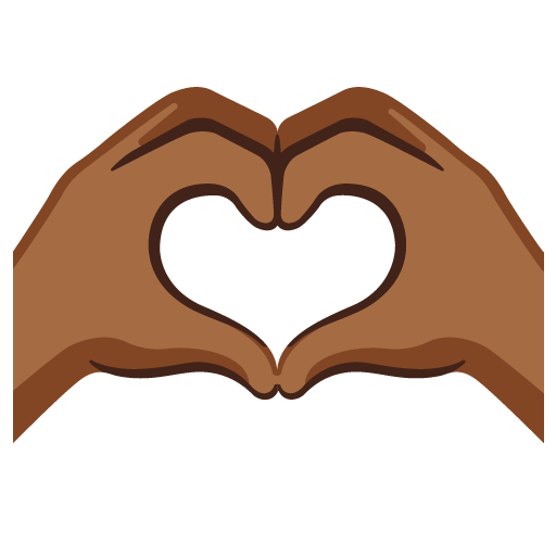 Mãos Em Coração: Pele Morena Escura para Google 16.0
