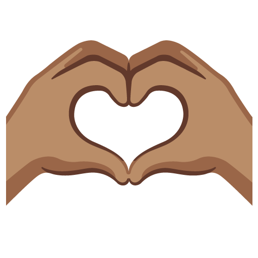 第做成心形的双手: 中等肤色号为第Google 16.0号