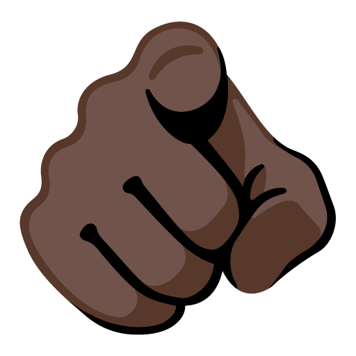 Karşıyı işaret eden işaret parmağı: koyu cilt tonu için Google 16.0