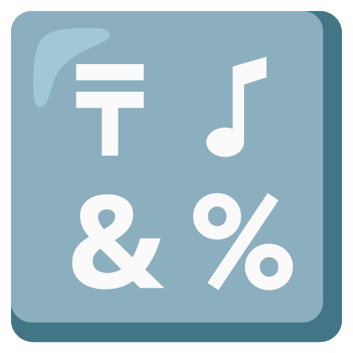 Símbols d'entrada per Google 16.0