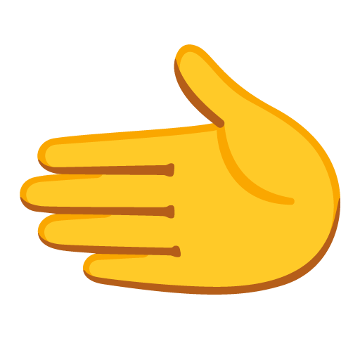 Hand som pekar till vänster för Google 16.0