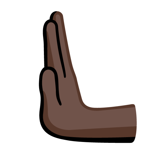 Google 16.0의 경우 왼쪽으로 밀기 손: 다크 스킨 톤