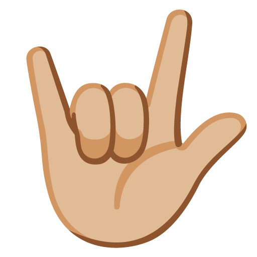 Gesto Ti Amo: Carnagione Abbastanza Chiara per Google 16.0