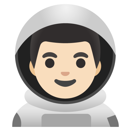 Erkek astronot: açık cilt tonu için Google 16.0
