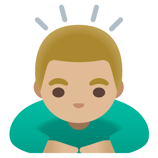 Home inclinat: pell mitjana-clara per Google 16.0