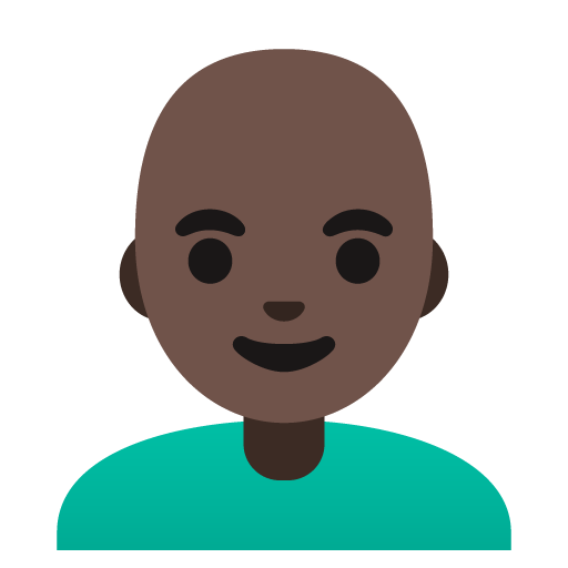 איש: גוון עור כהה, קירח עבור Google 16.0