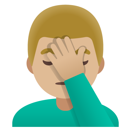 Muž s obličejem: Středně světlý tón pleti pro Google 16.0