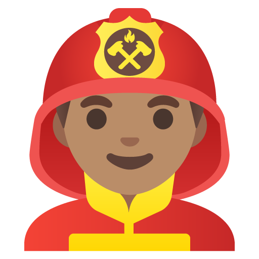 Muž hasič: Střední odstín pleti pro Google 16.0