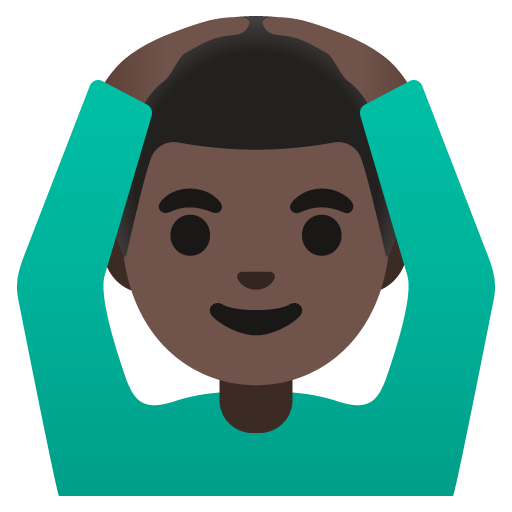 Lelaki memberi isyarat ok: ton kulit gelap untuk Google 16.0