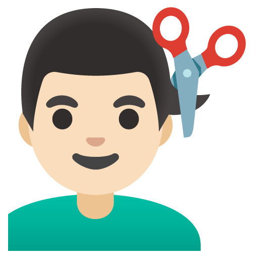 Άντρας κουρεύεται: ανοιχτόχρωμος τόνος δέρματος για Google 16.0