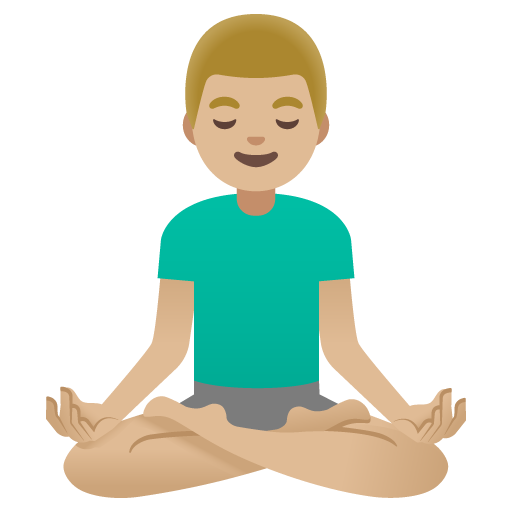 Lelaki duduk teratai: ton kulit sederhana cerah untuk Google 16.0