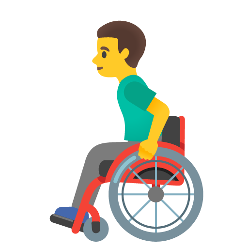 Tekerlekli sandalyede erkek için Google 16.0