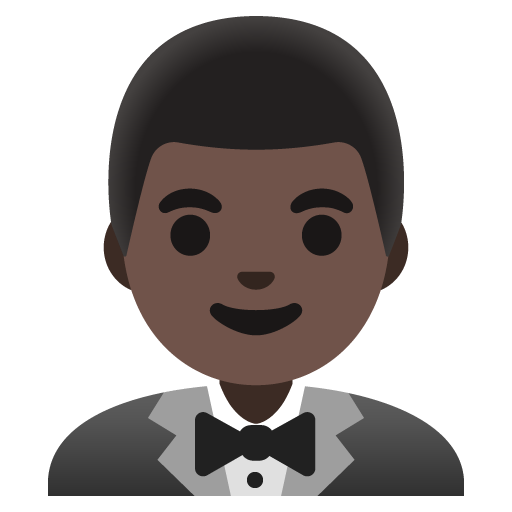 Man in smoking: donkere huidskleur voor Google 16.0