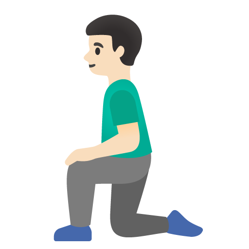 Klečící muž: světlý odstín pleti pro Google 16.0